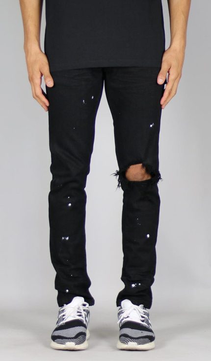 Jet Black Burst Jeans