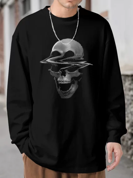 Men's Casual Round Neck Long Sleeve Creative