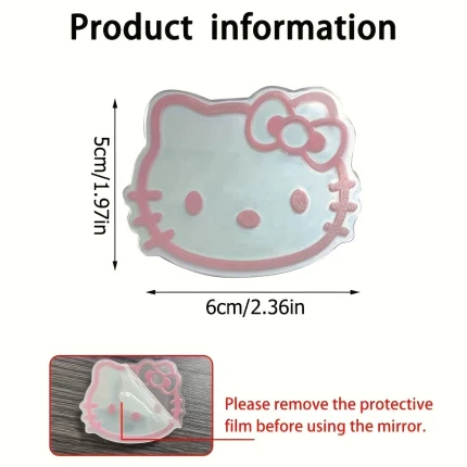 1pc Mirror Phone Retractable Stand, Cute Hello Kitty Design Colorful Phone Case Holder