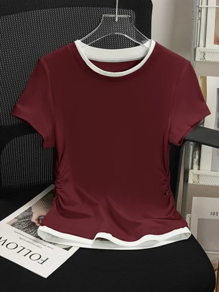 Women'S Elegant Ruffle Trim Short
