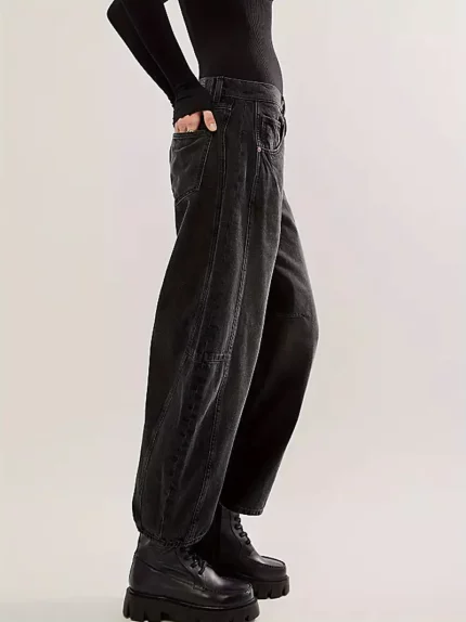 Women'S Denim Trousers/With Pockets, Loose And Comfortable/Street Style