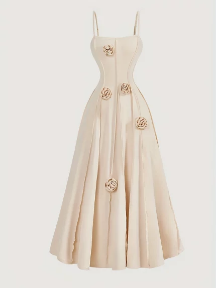 Women's Elegant Off-Shoulder Stretch Dress with Adjustable