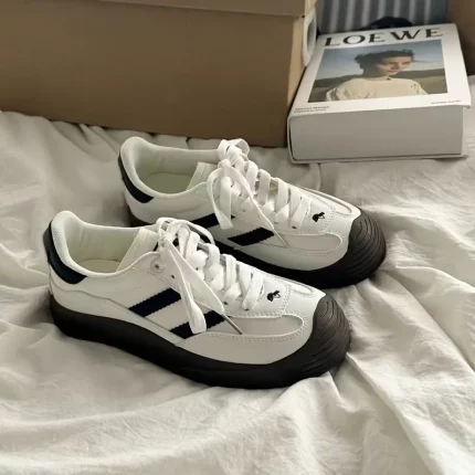 Women's Retro German Trainer Sneakers 2024 Summer New Arrival - Breathable Synthetic